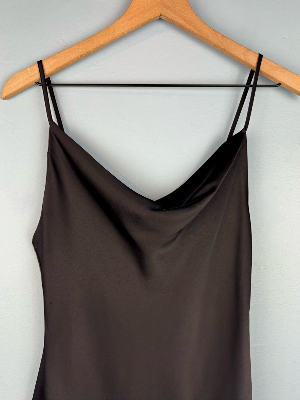 Urban Outfitters UO Mallory Cowl Slip Mini Dress Black Small